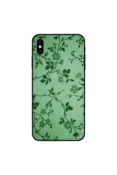 Covernex iPhone XS Case Cover Green Leather Floral