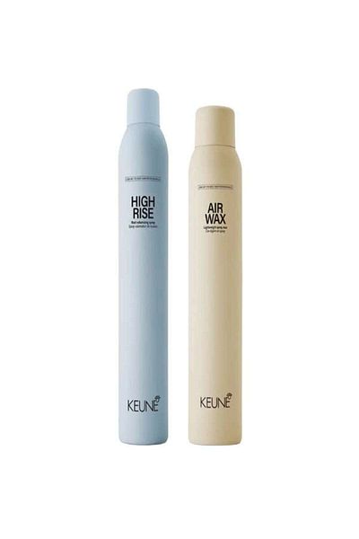 Keune Styling package - Style Air Wax Spray 200ml, STYLE HIGH RISE Volume Spray 300ml