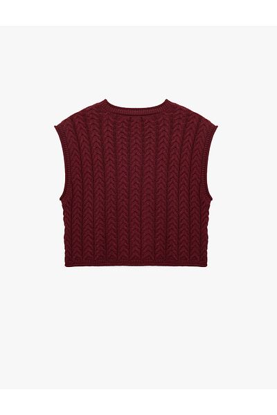 Koton Sleeveless Crew Neck Hair Knit Sweater