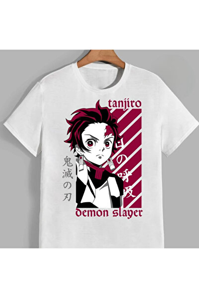 Flood Of Style تي شيرت رجالي منقوش برسومات الرسوم المتحركة تانجيرو ‌   قاتل ا...