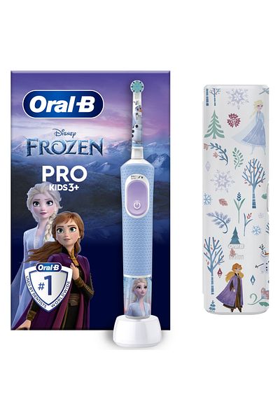 Oral-B Periuță de dinți electrică Pro Kids Frozen pentru copii, curățare 2D, 2 programe, 1 cap