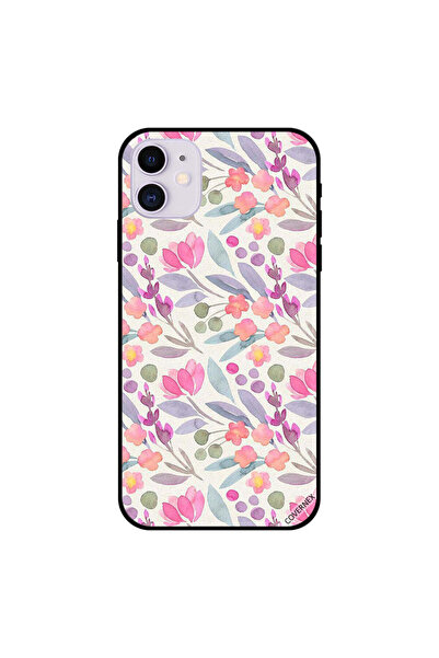Covernex غطاء حماية لجهاز iPhone 11 بطبعة زهور وأوراق متعددة الألوان