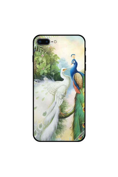 Covernex غطاء حماية لهاتف iPhone 7 Plus بطبعة زوجين من الطاووس