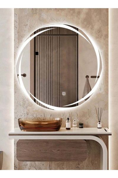Taimi 80cm Frameless Bathroom Mirror with 3-Level LED Front Light, Wall Mirror, Makeup Mirror