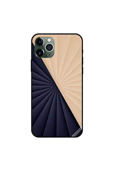 Covernex غطاء حماية لجهاز iPhone 11 Pro Max بنقشة دوارة باللونين الكريمي والأسود