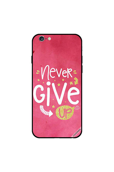 Covernex غطاء حماية لجهاز iPhone 6s Plus باللون الوردي Never Give Up