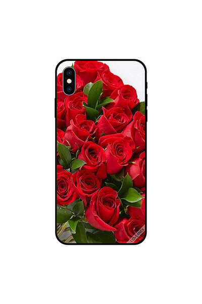 Covernex غطاء حماية لجهاز iPhone XS MAX بنقشة باقة من الورود الحمراء