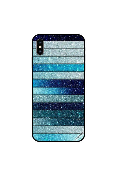 Covernex غطاء حماية لجهاز iPhone XS MAX بخطوط لامعة زرقاء