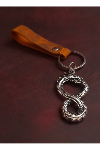 BSN Store Snake Figure Keychain Premium Hand Made Real Leather Keychain
