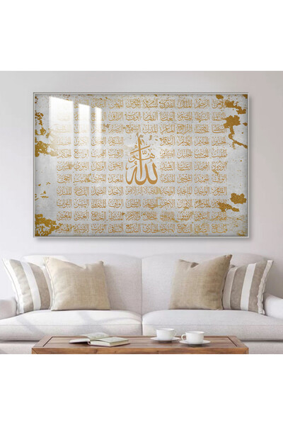 SND لوحة جدارية خشبية فاخرة مع برواز فضي و طبقة من الاكرليك الشفاف