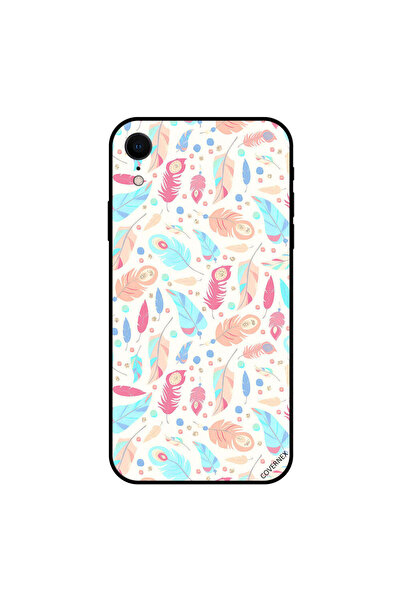 Covernex غطاء حماية لجهاز iPhone XR بطبعة ريش متعددة الألوان