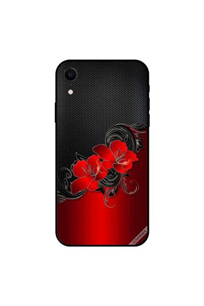 Covernex غطاء حماية iPhone XR بنقشة زهور حمراء