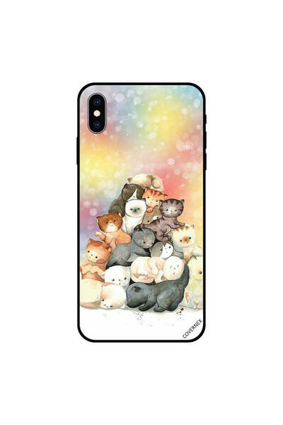 Covernex غطاء حماية لهاتف iPhone XS MAX بتصميم مجموعة قطط