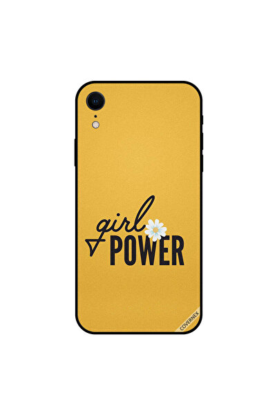 Covernex غطاء حماية iPhone XR بطبعة فتاة باور وايت فلاور