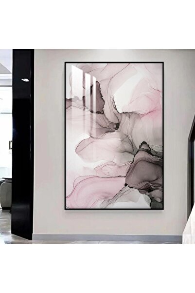 SND لوحة جدارية خشبية بتصميم الفن التجريدي مع برواز اسود و طبقة من الاكرليك ا...