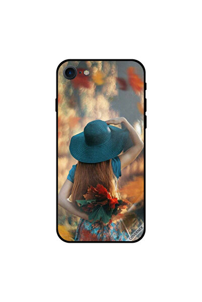 Covernex غطاء حماية لهاتف iPhone 7 بتصميم قبعة فتاة تخفي أوراق الحب