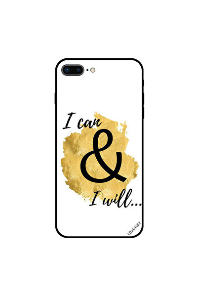 Covernex غطاء حماية لجهاز iPhone 7 Plus بخلفية ذهبية I Can & I Will