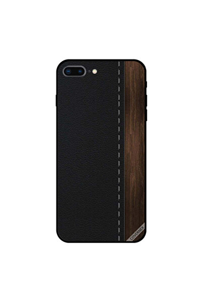 Covernex غطاء حماية لجهاز iPhone 8 Plus بنمط الخشب والجلد