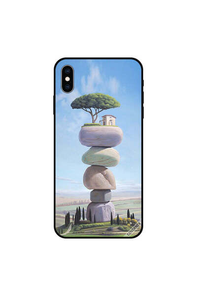 Covernex غطاء حماية iPhone XS بتصميم "بيت على الحجارة"