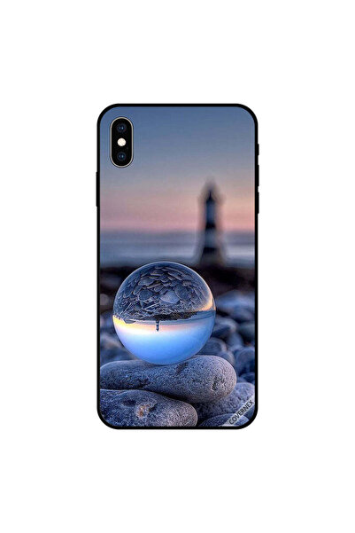 Covernex غطاء حماية لهاتف iPhone XS MAX، صورة رائعة للطبيعة في زجاج دائري