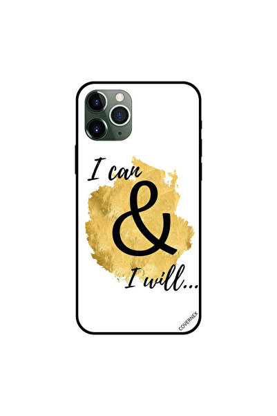 Covernex غطاء حماية لجهاز iPhone 11 Pro Max بخلفية ذهبية I Can & I Will