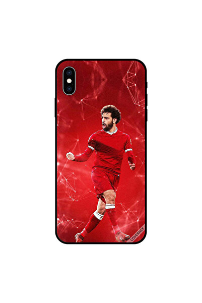 Covernex غطاء حماية لهاتف iPhone XS نجم كرة القدم المصري باللون الأحمر الكامل