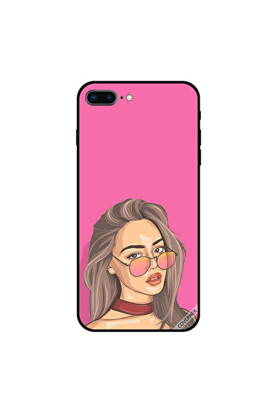 Covernex غطاء حماية لهاتف iPhone 7 Plus بتصميم أنيق للفتيات من الزجاج المتدرج
