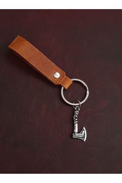 BSN Store Ax Figure Keychain ​​Premium Hand Made Real Leather Keychain