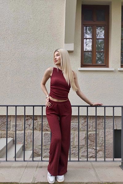 Sorridi One Shoulder Seersucker 2 Piece Set
