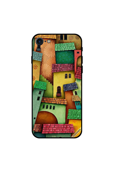Covernex غطاء حماية لجهاز iPhone 7 بنمط منازل ملونة