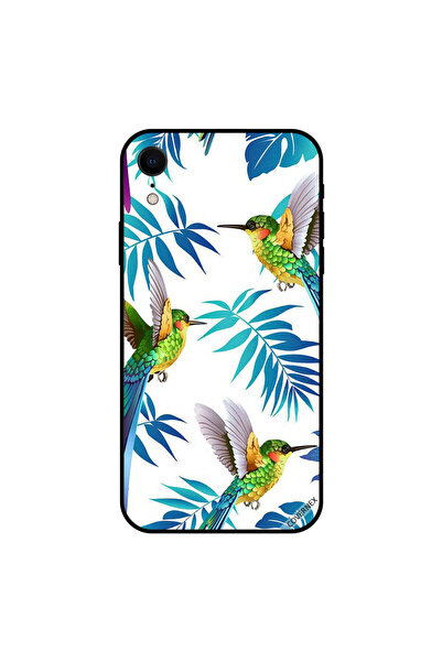 Covernex غطاء حماية لجهاز iPhone XR برسومات طيور لطيفة وأوراق كبيرة