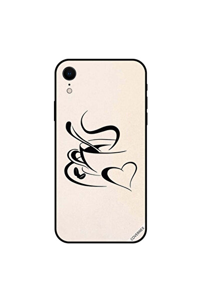 Covernex غطاء حماية iPhone XR بتصميم فنجان شاي وقلب