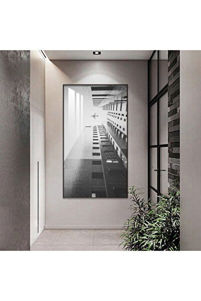 SND لوحة جدارية خشبية فاخرة مع برواز فضي و طبقة من الاكرليك الشفاف