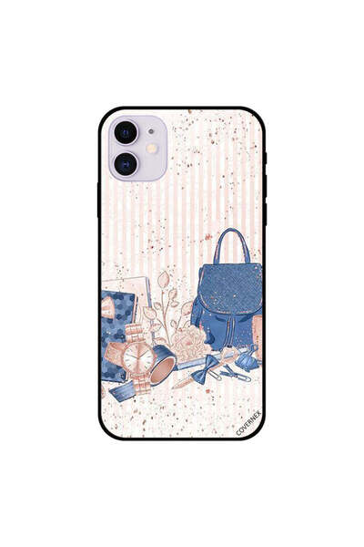 Covernex غطاء حماية لجهاز iPhone 11 مع حقيبة زرقاء وساعة ذهبية