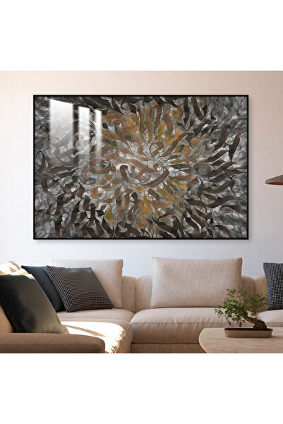 Marktna لوحة جدارية خشبية فاخرة مع برواز اسود و طبقة من الاكرليك الشفاف