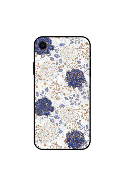 Covernex غطاء حماية iPhone XR بنقشة زهور باللونين الأبيض والأزرق