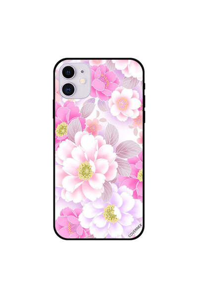 Covernex غطاء حماية لجهاز iPhone 11 بنقشة زهور وردية فاتحة