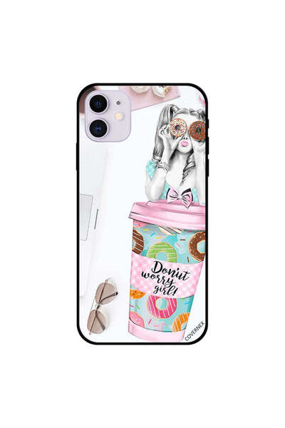 Covernex غطاء حماية لهاتف iPhone 11 بتصميم فتاة دونات ووري جيرل وردي