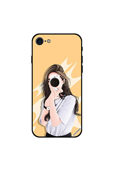 Covernex غطاء حماية لجهاز iPhone 8 بتصميم فتاة أنيقة تنقر على صورة