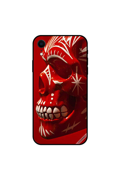 Covernex غطاء حماية iPhone XR بتصميم جمجمة حمراء مزخرفة