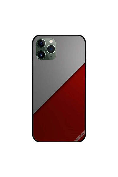 Covernex غطاء حماية لجهاز iPhone 11 Pro Max بنقشة حمراء ورمادية