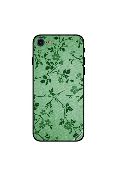 Covernex غطاء حماية جلدي أخضر مزهر لجهاز iPhone 8