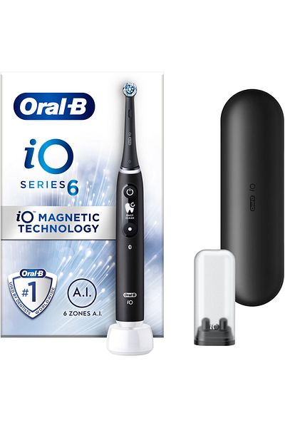 Oral-B Periuță de dinți electrică iO6 cu tehnologie magnetică și micro-vibrații, inteligență artificială