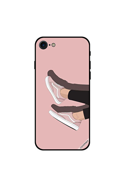 Covernex غطاء حماية لجهاز iPhone 8 من قماش الأحذية الوردي