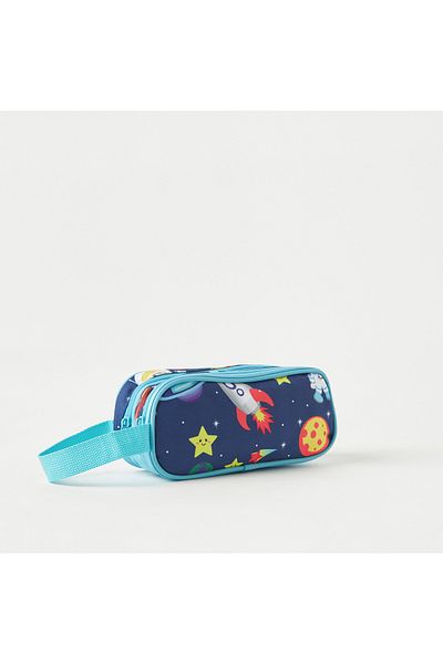 Juniors Space Print Pencil Pouch with Zip Closure