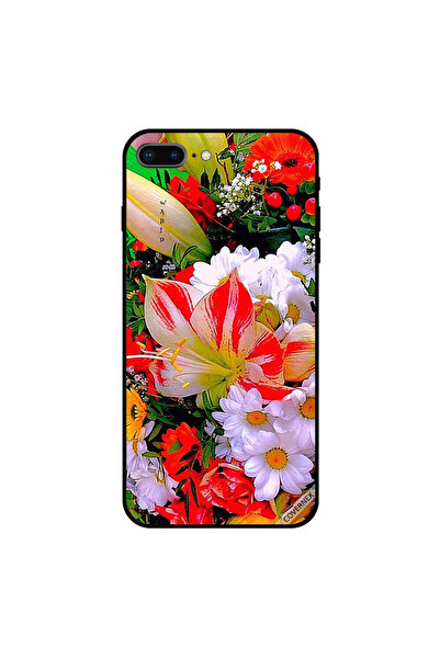 Covernex غطاء حماية لهاتف آيفون 8 بلس - زهور متعددة الألوان