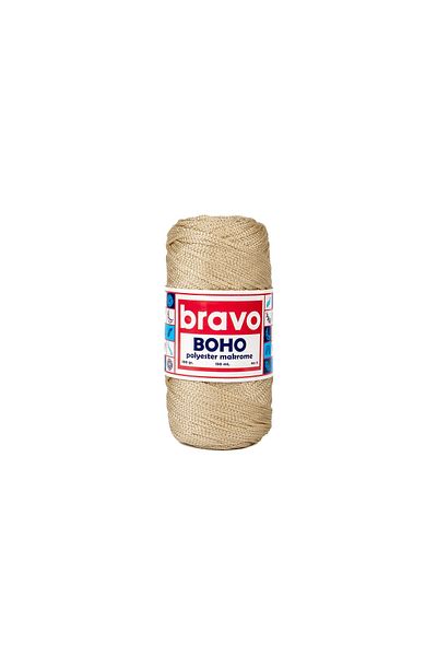 Bravo Boho Polyester Macrame Yarn 100 Gr 3 mm 36 Milk Coffee