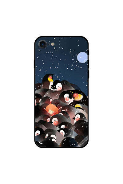 Covernex غطاء حماية لجهاز iPhone 7 بطباعة طيور البطريق المستمتع