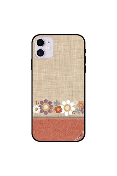Covernex غطاء حماية لجهاز iPhone 11 بنقشة جلد وزهور