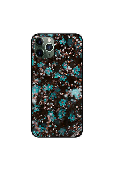Covernex غطاء حماية لجهاز iPhone 11 Pro زهور زرقاء صغيرة على الأشجار